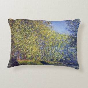 Almofada Decorativa Curva no rio Epte perto de Giverny por Claude Mone