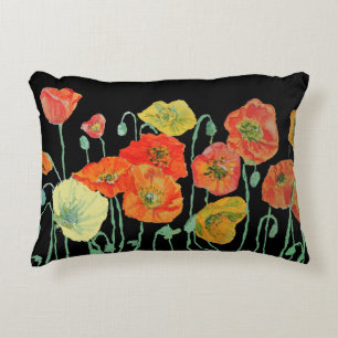 Almofada Decorativa Cushion de decoração de papagaios laranja e pret