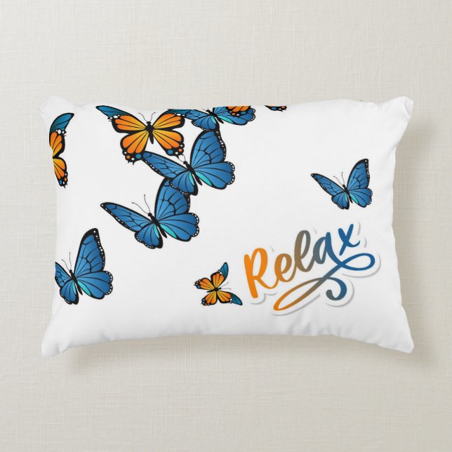 Almofada Decorativa Cushion de Relaxação de Borboleta para Sofá (Frente)