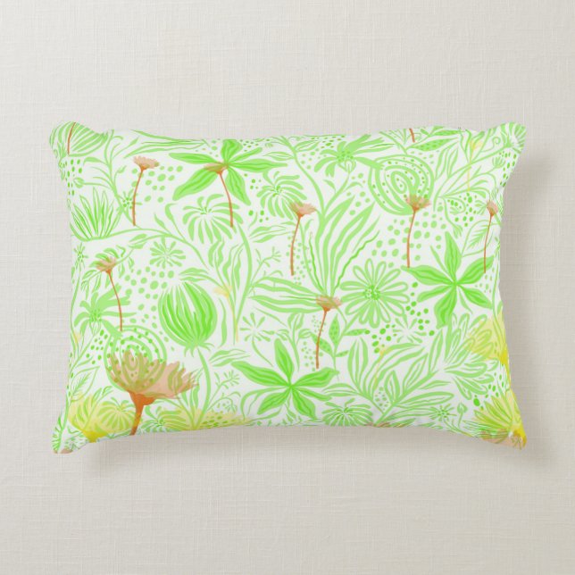 Almofada Decorativa Cushion Verde Daisy Accent (Frente)