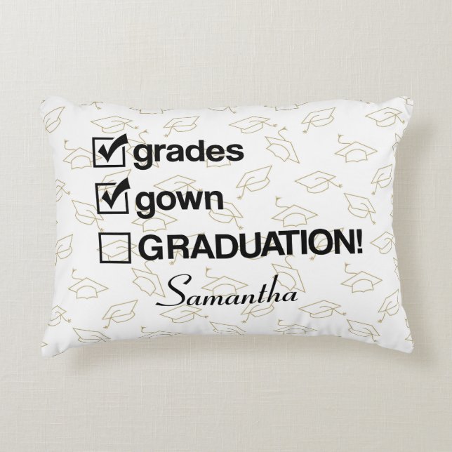 Almofada Decorativa Custom Name Graduation Gift | Funny Graduation (Frente)