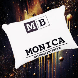Almofada Decorativa Custom Name with Initials monogram