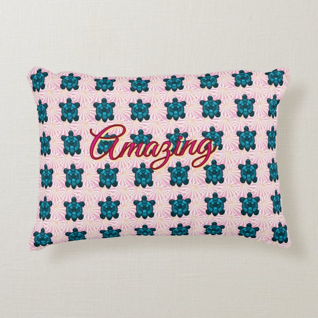 Almofada Decorativa Custom turtle pattern Sherpa Blanket (Frente)