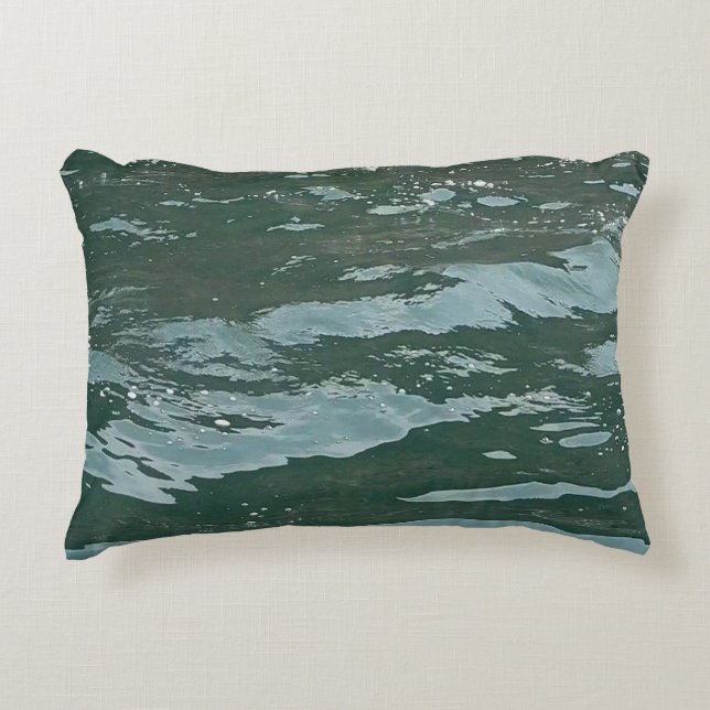 Almofada Decorativa Customisable Azure Oceans Abstract Sea Water Coast (Frente)