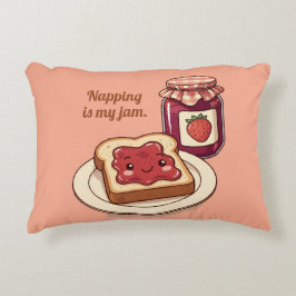 Almofada Decorativa [Customize] is my jam - cute jam and toast cartoon