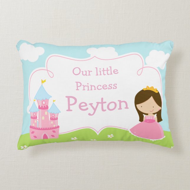 Almofada Decorativa Cute Brunette Our Little Princess (Frente)