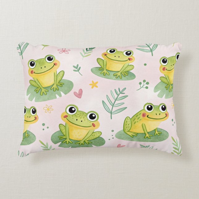 Almofada Decorativa Cute frogs Pattern (Frente)