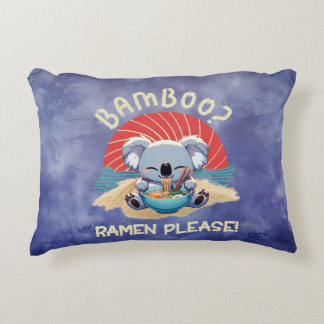 Almofada Decorativa Cute Koala comendo Ramen Vintage Sunshine