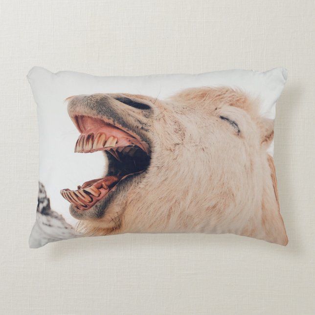ALMOFADA DECORATIVA CUTE LLAMA ALPACA LAUGHING (Frente)