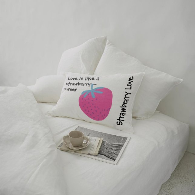 Almofada Decorativa Cute Strawberry Love – Valentine’s Day  (Criador carregado)