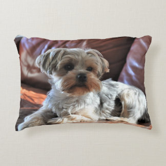 Almofada Decorativa Cute Yorkshire Terrier Yorkie Puppy Cão