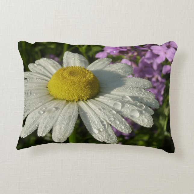 Almofada Decorativa Daisy e Summer Lilac Wildflower (Verso)