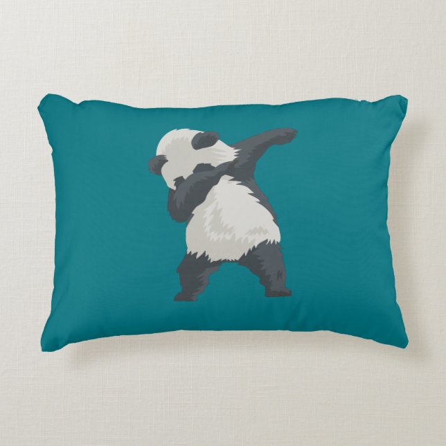 Almofada Decorativa Dança de Dabber da panda da solha (Frente)