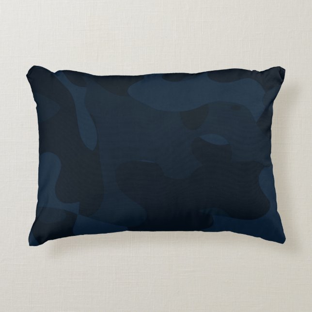 Almofada Decorativa Dark Blue Camo Abstract (Frente)