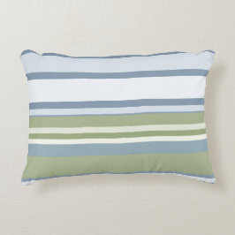 Almofada Decorativa Dark Pastel Blue and Spring Rain Stripes