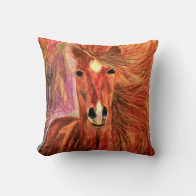 ALMOFADA DECORATIVA DE CAVALO - PRESENTES COM DESI (Frente)