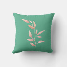Almofada Decorativa de Folhas Botânicas em Verde A