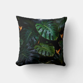 Almofada Decorativa de Folhas da Selva Tropical