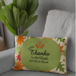 Almofada Decorativa Dê Graças ao Senhor | Outono Personalizado 