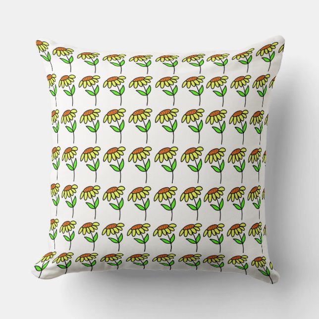 Almofada Decorativa de Ilustração Botânica para Ca (Frente)