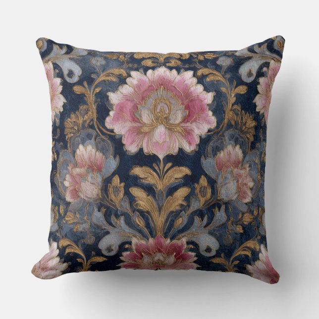 Almofada Decorativa de Luxo com Padrão Floral (Frente)