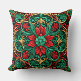 Almofada Decorativa de Natal Vermelha Verde