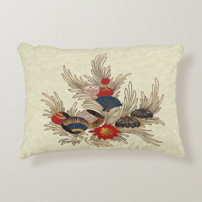 Almofada Decorativa Deco do Oceano Asiático (Frente)