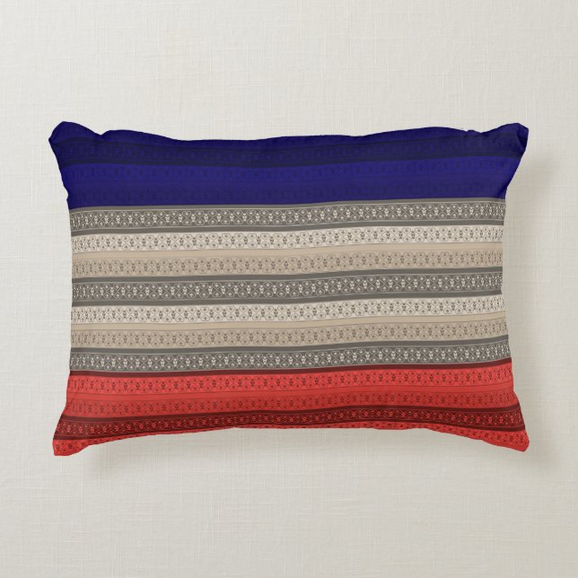 Almofada Decorativa Decor decorativo abstrato sem costura, retro vinta (Frente)