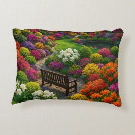 Almofada Decorativa Decoração da Cena Floral do Jardim
