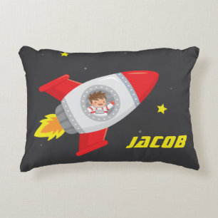 Almofada Decorativa Decoração de quarto infantil foguete espacial meni