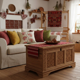 Almofada Decorativa Decoração inicial inspirada no Folk