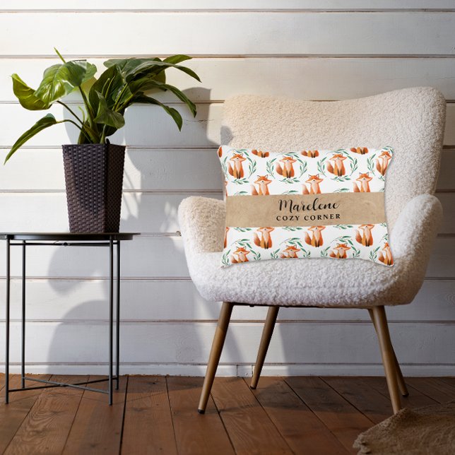 Almofada Decorativa Decoração personalizada de berçário com raposa da  (Criador carregado)