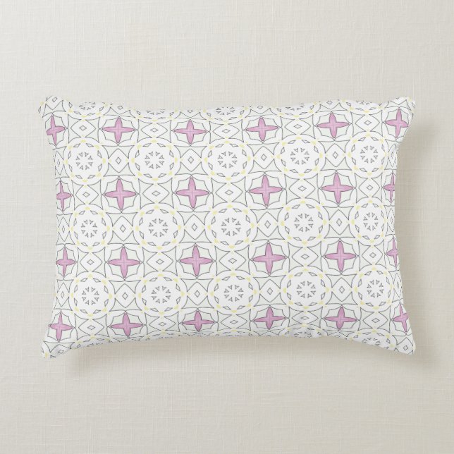 Almofada Decorativa decorative pillow featuring a geometric pattern (Frente)