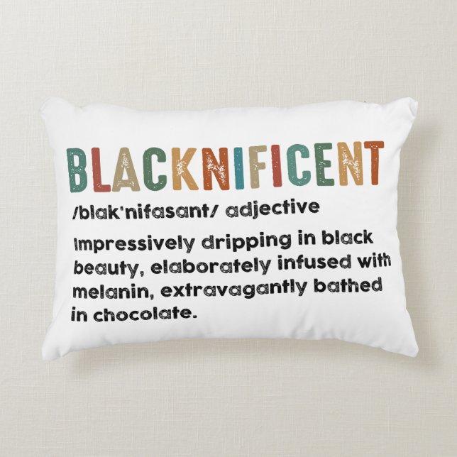 Almofada Decorativa Definição Engraçada Blacknificent Mês da História  (Frente)