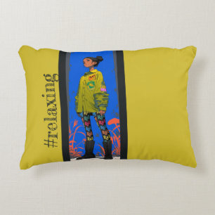 Almofada Decorativa descansando Vibes, em Limon,