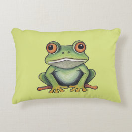Almofada Decorativa Desenho de sapo com lápis de cor