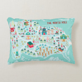 Almofada Decorativa Desenhos animados bonitos vila ilustrada do Pólo