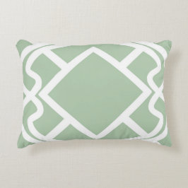 Almofada Decorativa Design claro da treliça do verde prudente do