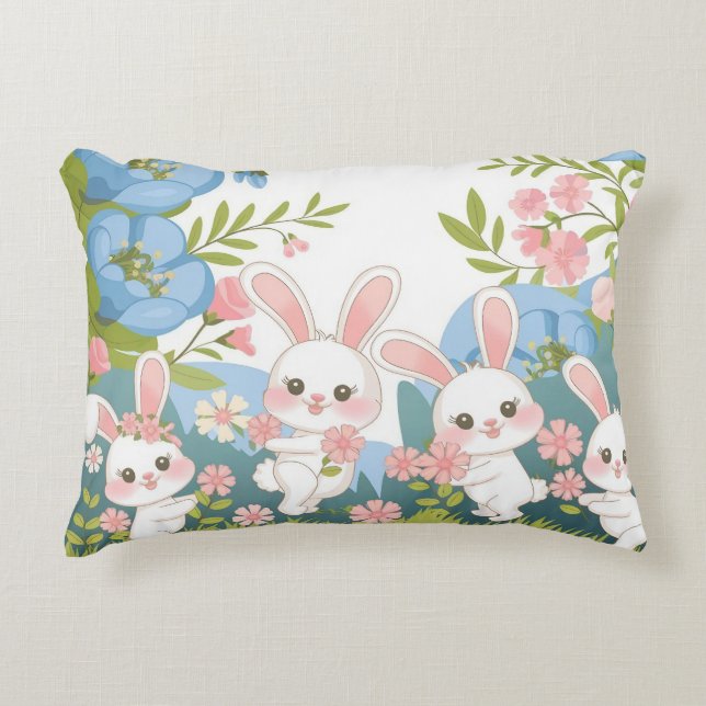 Almofada Decorativa Design de celebração de Páscoa de encantamento (Frente)