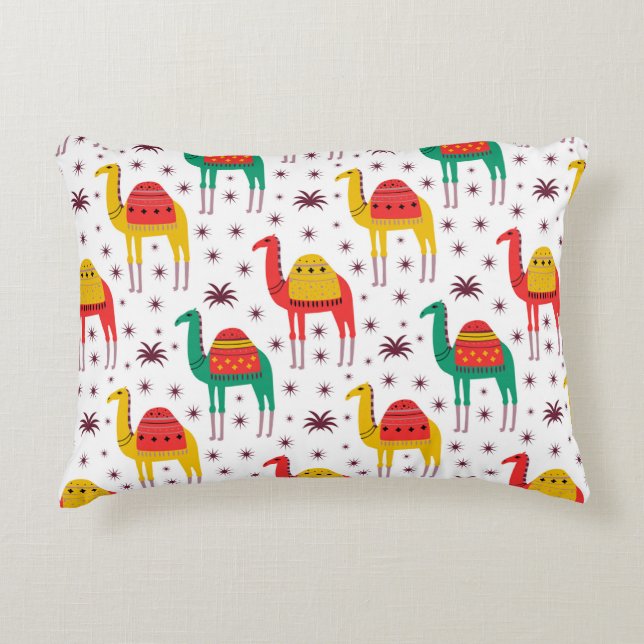 Almofada Decorativa Design de cor plana do padrão de câmara (Frente)