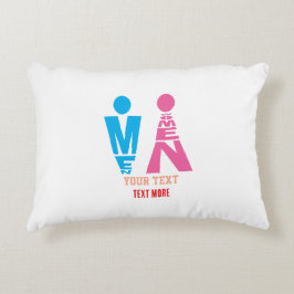 Almofada Decorativa Design de Ícone de Tipografia para Homens e Mulher
