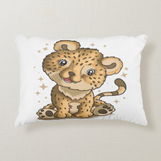 Almofada Decorativa design de ilustração fofa da sessão leopardo