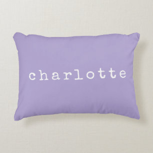 Almofada Decorativa Design de Nome Minimalista Simples em Lavanda Pers