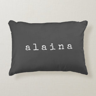 Almofada Decorativa Design de nome minimalista simples em preto person
