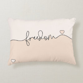 Almofada Decorativa Design de Tipografia Minimalista Liberdade
