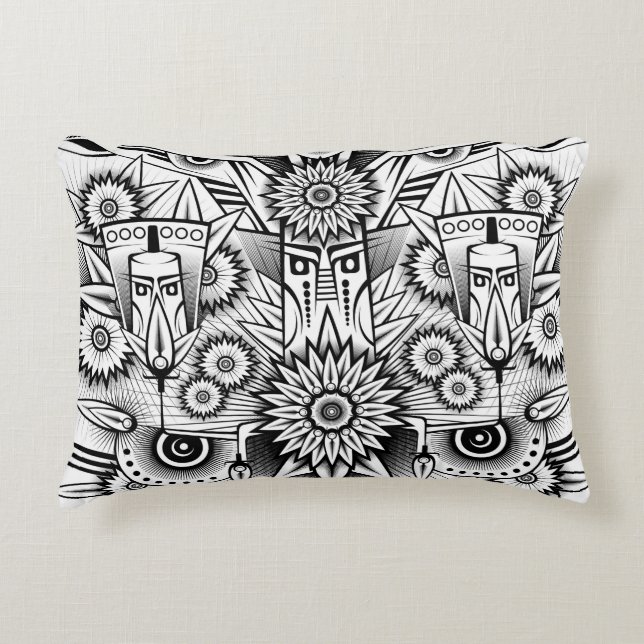 Almofada Decorativa Design de Tribo Artístico (Frente)