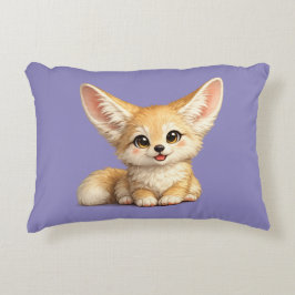 Almofada Decorativa Design de Vibrações Positivas de Raposa Fennec Fel