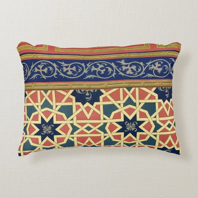 Almofada Decorativa Design decorativo árabe (litho da cor) (Frente)