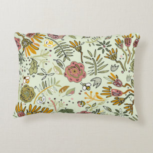 Almofada Decorativa design floral da flor do teste padrão da abelha d