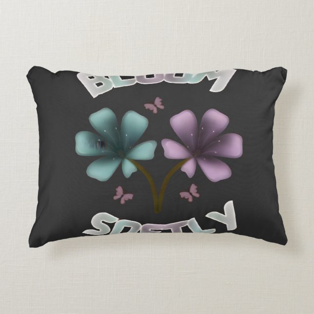 Almofada Decorativa Design Floral de Primavera Bloom Softly Pastel Cot (Frente)
